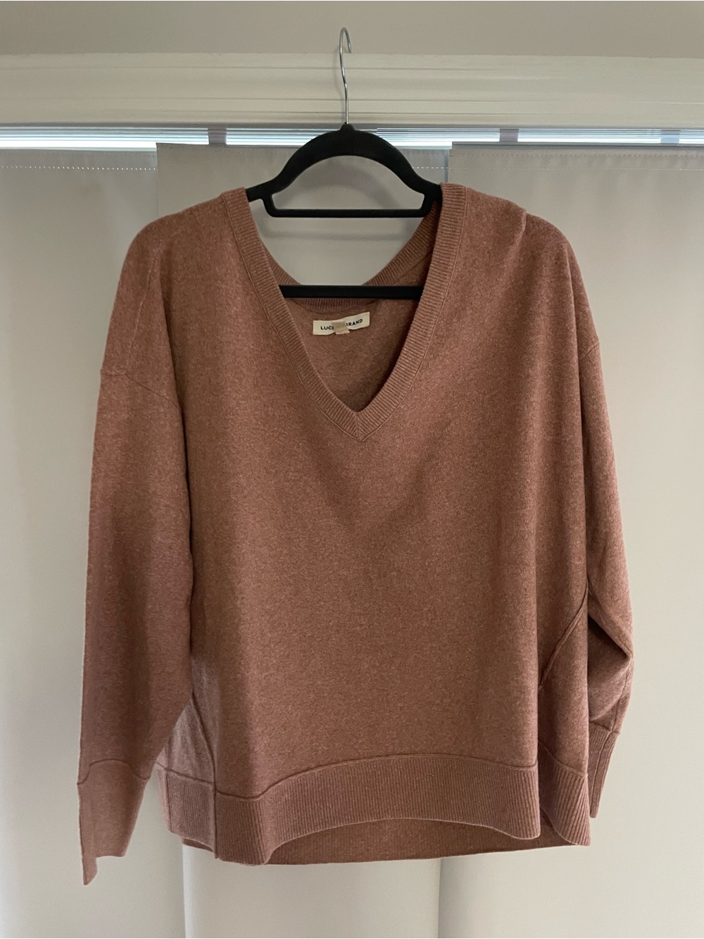 Lucky Brand Women's V-Neck Sweater in Dusty Rose